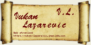 Vukan Lazarević vizit kartica